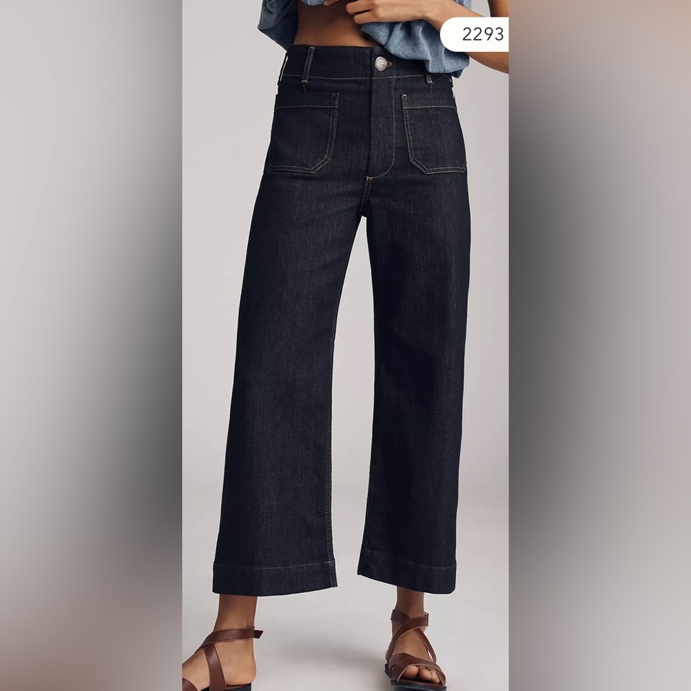 Maeve Collette Crop Wide Leg Jeans